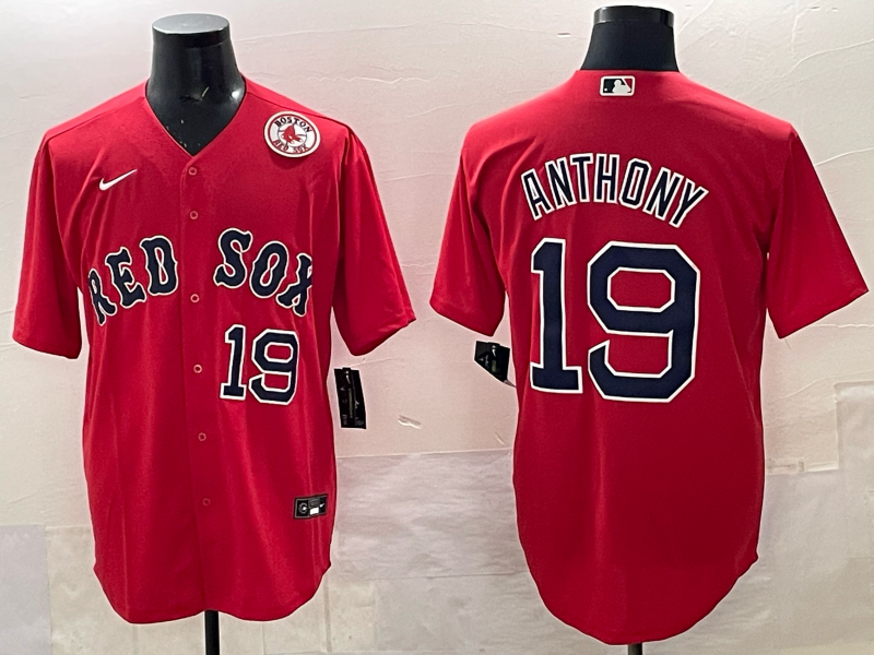 Men 2025 Boston Red Sox #19 Anthony red Nike MLB Jersey 002->milwaukee brewers->MLB Jersey